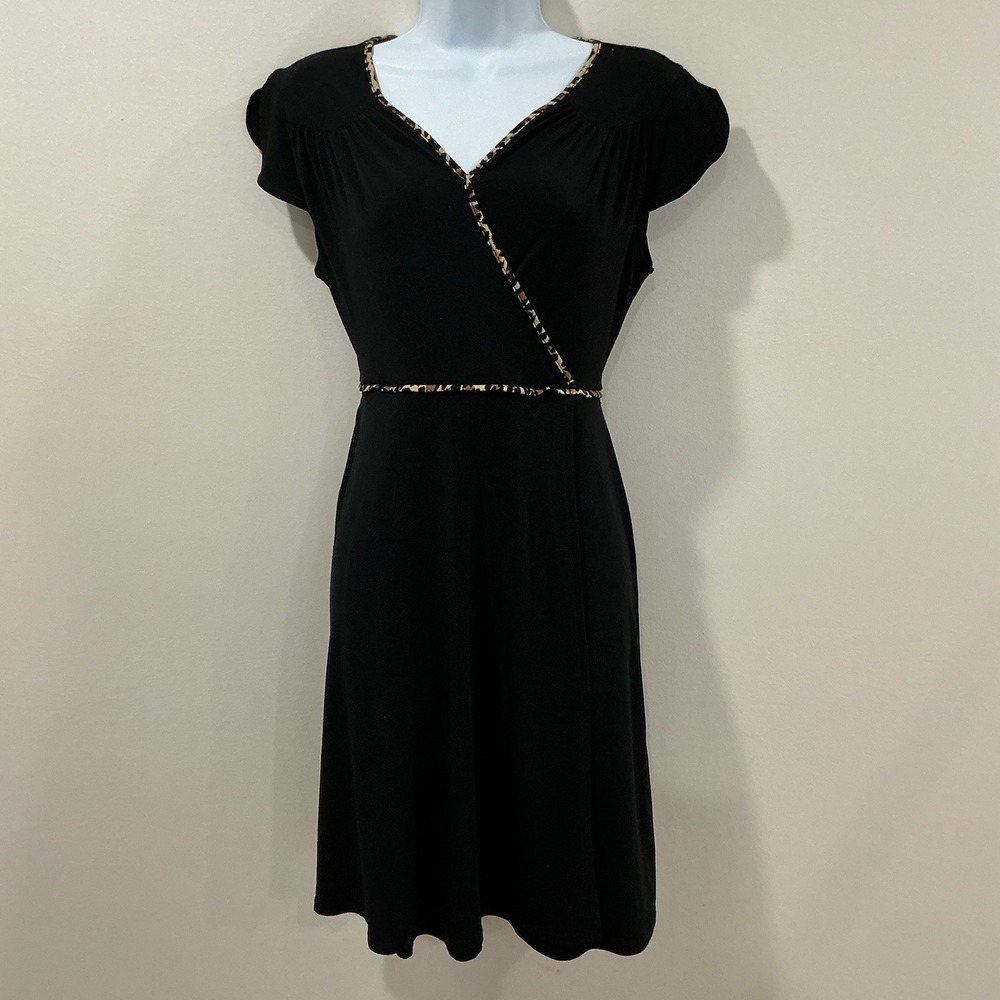 Vintage Y2K Speechless Black Animal Print Tie Belt Dress Size 16 Y2K Pinup